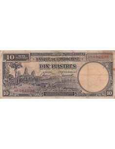 Indo-Chine Fr. 10 Piastres - ND (1947-1951) - P.80 10 piastres 1947