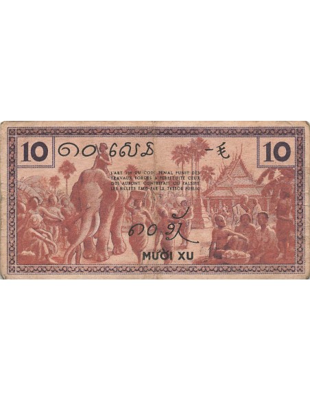 Indo-Chine Fr. 10 Cents - ND (1939) - P.85 10 cents 1939