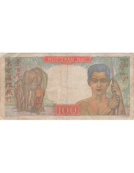 Indo-Chine Fr. 100 Piastres - ND (1947-1954) - P.82 100 piastres 1947