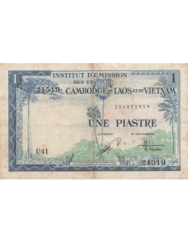 Indo-Chine Fr. 1 Piastre - Vietnam - ND (1954) - P.105 1 piastre 1954