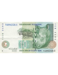 Afrique du Sud 10 Rand - Rhinoceros - ND (1993) - P.123 10 rand 1993