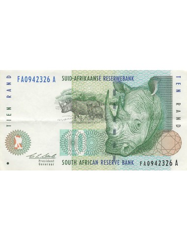 Afrique du Sud 10 Rand - Rhinoceros - ND (1993) - P.123 10 rand 1993