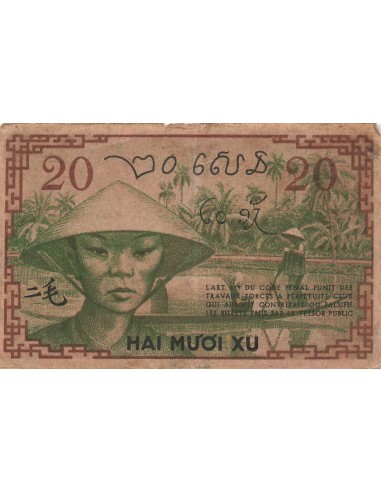 Indo-Chine Fr. 20 Cents - ND (1939) - P.86 20 cents 1939