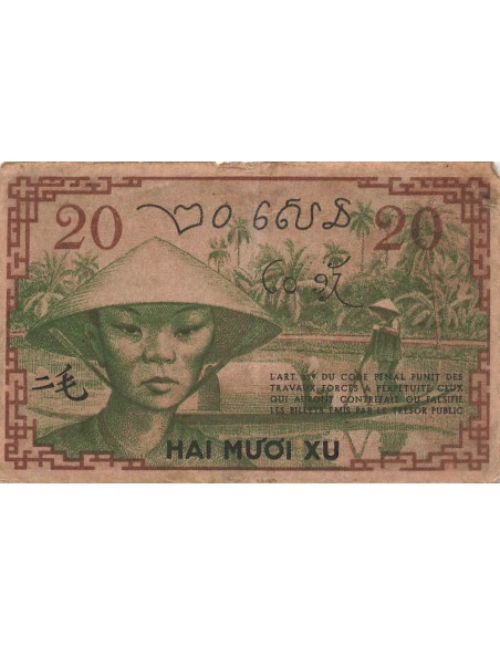 Indo-Chine Fr. 20 Cents - ND (1939) - P.86 20 cents 1939