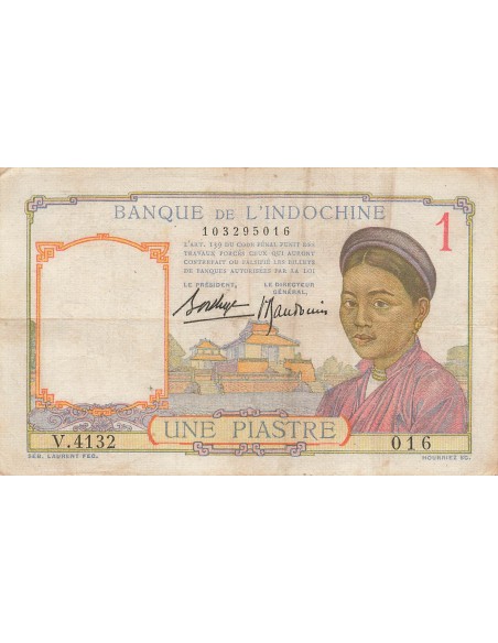 Indo-Chine Fr. 1 Piastre - ND (1936) - P.54 1 piastre 1936