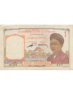 Indo-Chine Fr. 1 Piastre - ND (1953) - P.92 1 piastre 1953