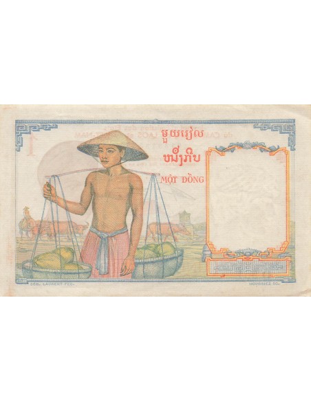 Indo-Chine Fr. 1 Piastre - ND (1953) - P.92 1 piastre 1953