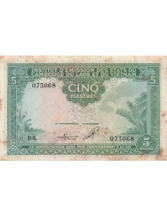 Indo-Chine Fr. 5 Piastres - Vietnam - ND (1953) - P.106 5 piastres 1953 2