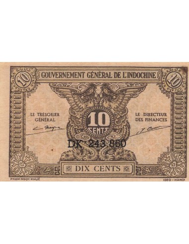 Indo-Chine Fr. 10 Cents - ND (1942) - P.89 10 cents 1942