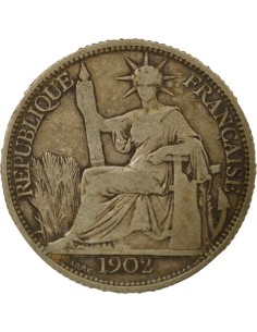 Indo-Chine Fr. Indochine Française - 20 Centiemes Argent 1902 20 centimes Argent 1902 A Paris 2