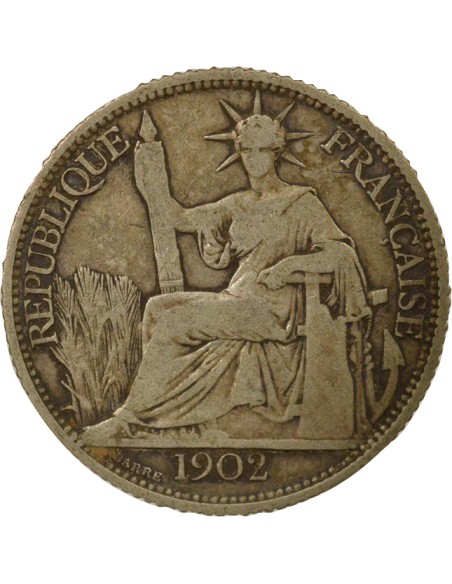 Indo-Chine Fr. Indochine Française - 20 Centiemes Argent 1902 20 centimes Argent 1902 A Paris