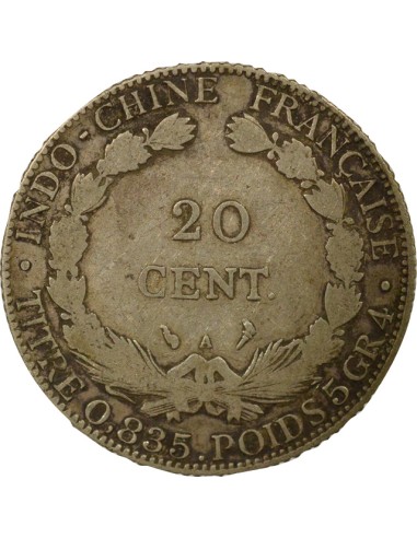 Indo-Chine Fr. Indochine Française - 20 Centiemes Argent 1902 20 centimes Argent 1902 A Paris