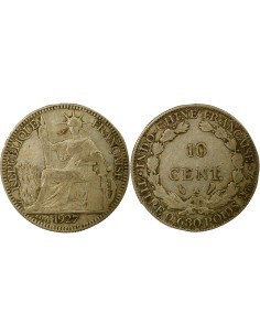 Indo-Chine Fr. Indochine Française - 10 Centièmes Argent 1927 10 centimes Argent 1927 A - Paris