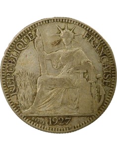 Indo-Chine Fr. Indochine Française - 10 Centièmes Argent 1927 10 centimes Argent 1927 A - Paris 2