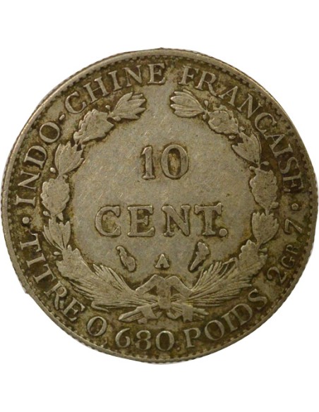 Indo-Chine Fr. Indochine Française - 10 Centièmes Argent 1927 10 centimes Argent 1927 A - Paris