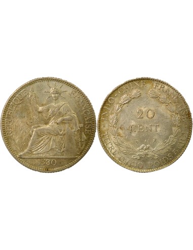 Indo-Chine Fr. French Indochina - 20 Cent silver 1930 20 centimes Argent 1930 A Paris
