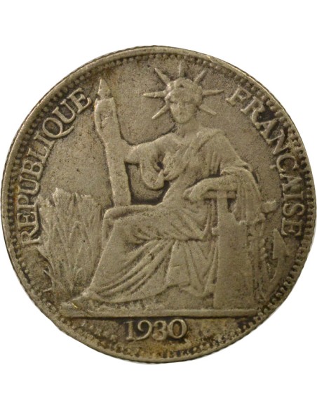 Indo-Chine Fr. Indochine Française - 20 Centiemes Argent 1930 20 centimes Argent 1930 A Paris