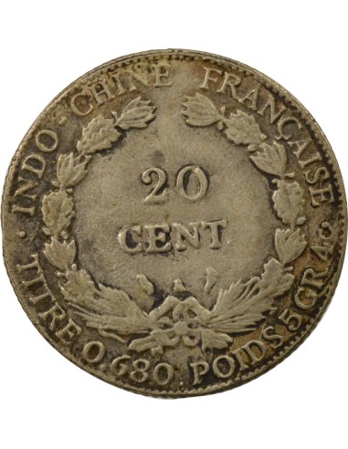 Indo-Chine Fr. Indochine Française - 20 Centiemes Argent 1930 20 centimes Argent 1930 A Paris