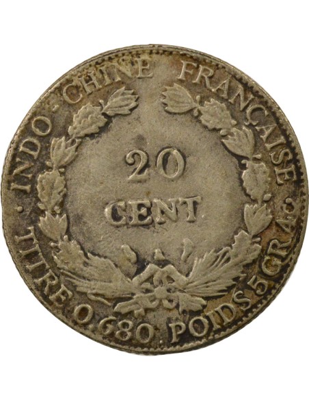 Indo-Chine Fr. Indochine Française - 20 Centiemes Argent 1930 20 centimes Argent 1930 A Paris