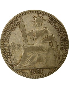 Indo-Chine Fr. Indochine Française - 10 Centièmes Argent 1921 10 centimes Argent 1937 A - Paris 2