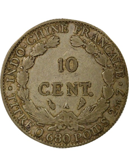 Indo-Chine Fr. Indochine Française - 10 Centièmes Argent 1921 10 centimes Argent 1937 A - Paris