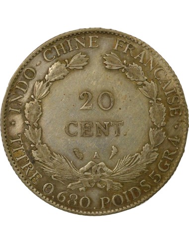 Indo-Chine Fr. Indochine Française - 20 Centiemes Argent 1930 20 centimes Argent 1930 A Paris