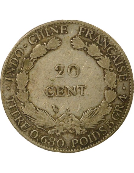 Indo-Chine Fr. Indochine Française - 20 Centiemes Argent 1925 20 centimes Argent 1925 A Paris