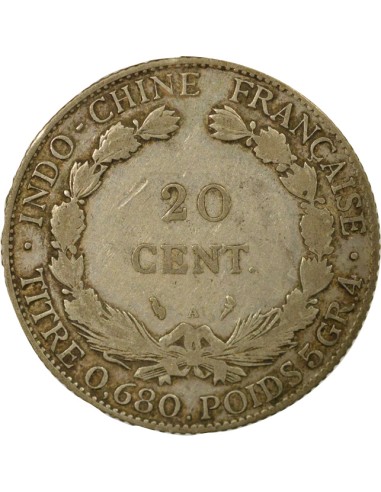 Indo-Chine Fr. Indochine Française - 20 Centiemes Argent 1922 20 centimes Argent 1922 A Paris