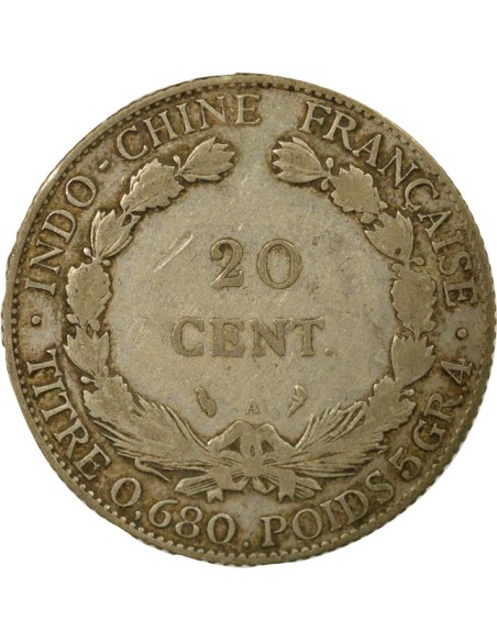 Indo-Chine Fr. Indochine Française - 20 Centiemes Argent 1922 20 centimes Argent 1922 A Paris