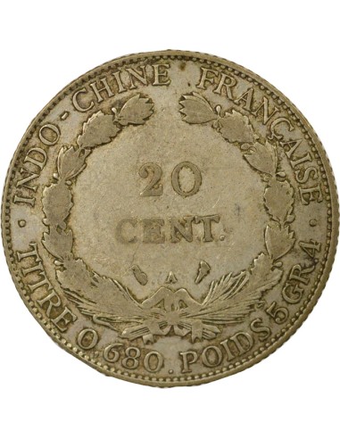 Indo-Chine Fr. Indochine Française - 20 Centiemes Argent 1927 20 centimes Argent 1927 A Paris