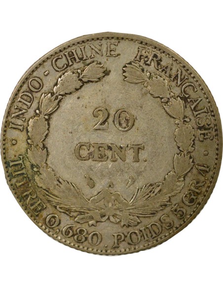 Indo-Chine Fr. Indochine Française - 20 Centiemes Argent 1923 20 centimes Argent 1923 A Paris