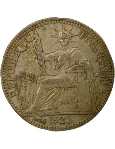Indo-Chine Fr. Indochine Française - 10 Centièmes Argent 1921 10 centimes Argent 1937 A - Paris