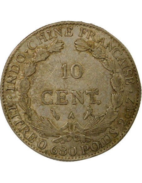 Indo-Chine Fr. Indochine Française - 10 Centièmes Argent 1921 10 centimes Argent 1937 A - Paris