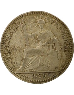 Indo-Chine Fr. Indochine Française - 10 Centièmes Argent 1929 10 centimes Argent 1929 A - Paris 2