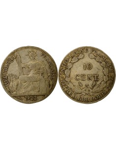 Indo-Chine Fr. Indochine Française - 10 Centièmes Argent 1922 10 centimes Argent 1922 A - Paris