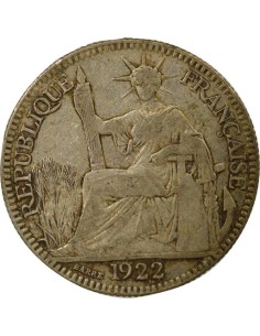 Indo-Chine Fr. Indochine Française - 10 Centièmes Argent 1922 10 centimes Argent 1922 A - Paris 2