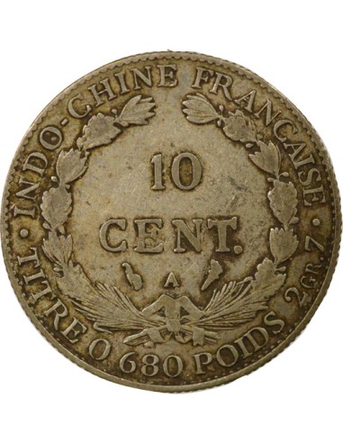 Indo-Chine Fr. Indochine Française - 10 Centièmes Argent 1922 10 centimes Argent 1922 A - Paris
