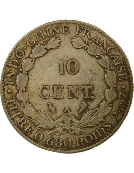 Indo-Chine Fr. Indochine Française - 10 Centièmes Argent 1922 10 centimes Argent 1922 A - Paris