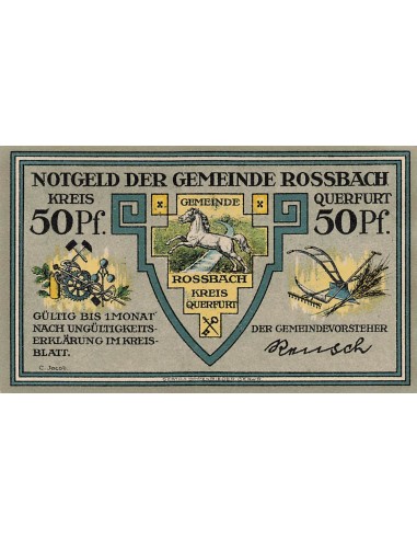 Allemagne 50 Pfennig - Rossbach - Notgeld 50 pfennig