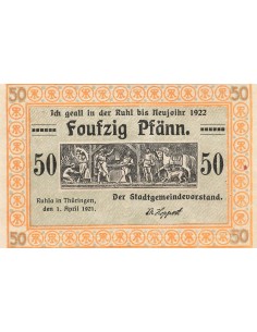 Allemagne 50 Pfennig - Ruhla - Notgeld - 1921 50 pfennig 1921