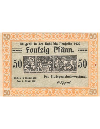 Allemagne 50 Pfennig - Ruhla - Notgeld - 1921 50 pfennig 1921