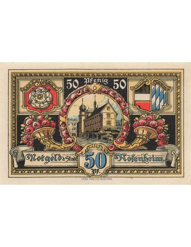 Allemagne 50 Pfennig - Rosenheim - Notgeld - 1921 50 pfennig 1921