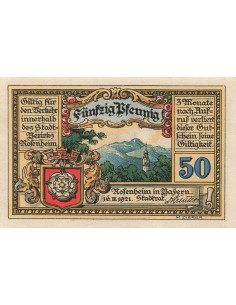 Allemagne 50 Pfennig - Rosenheim - Notgeld - 1921 50 pfennig 1921 2