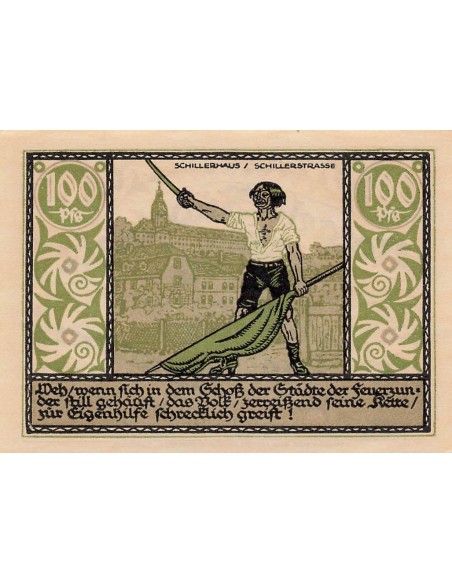 Allemagne 100 Pfennig - Rudolstadt - Notgeld - 1921 100 pfennig 1921
