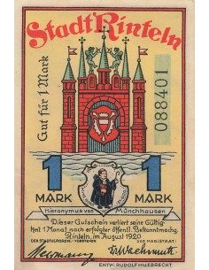 Allemagne 1 Mark - Rinteln - Notgeld - 1920 1 mark 1920