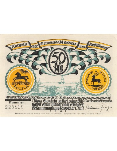 Allemagne 50 Pfennig - Rossla - Notgeld - 1921 50 pfennig 1921