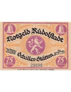 Allemagne 75 Pfennig - Rudolstadt - Notgeld - 1921 75 pfennig 1921