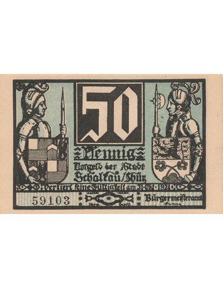 Allemagne 50 Pfennig - Schalkau - Notgeld 50 pfennig