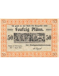 Allemagne 50 Pfennig - Ruhla - Notgeld - 1921 50 pfennig 1921