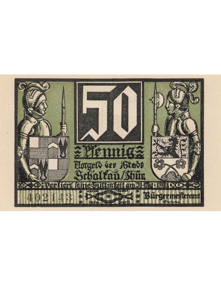 Allemagne 50 Pfennig - Schalkau - Notgeld 50 pfennig